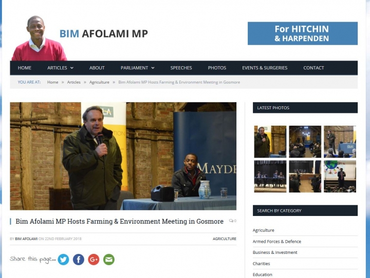 Bim Afolami MP Hosts Farming And Environment Meeting In Gosmore